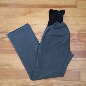 Gray maternity work pants